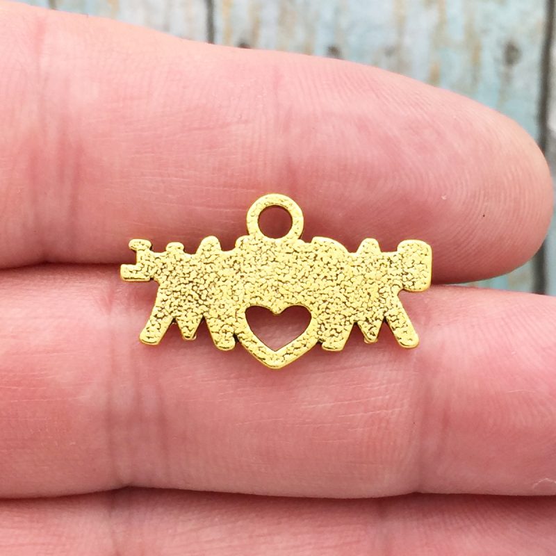 5 Baseball Mom Charm Gold by TIJC SP1446 - Image 2