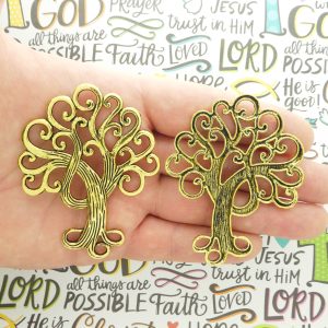 Gold Tree of Life Charm Pendant