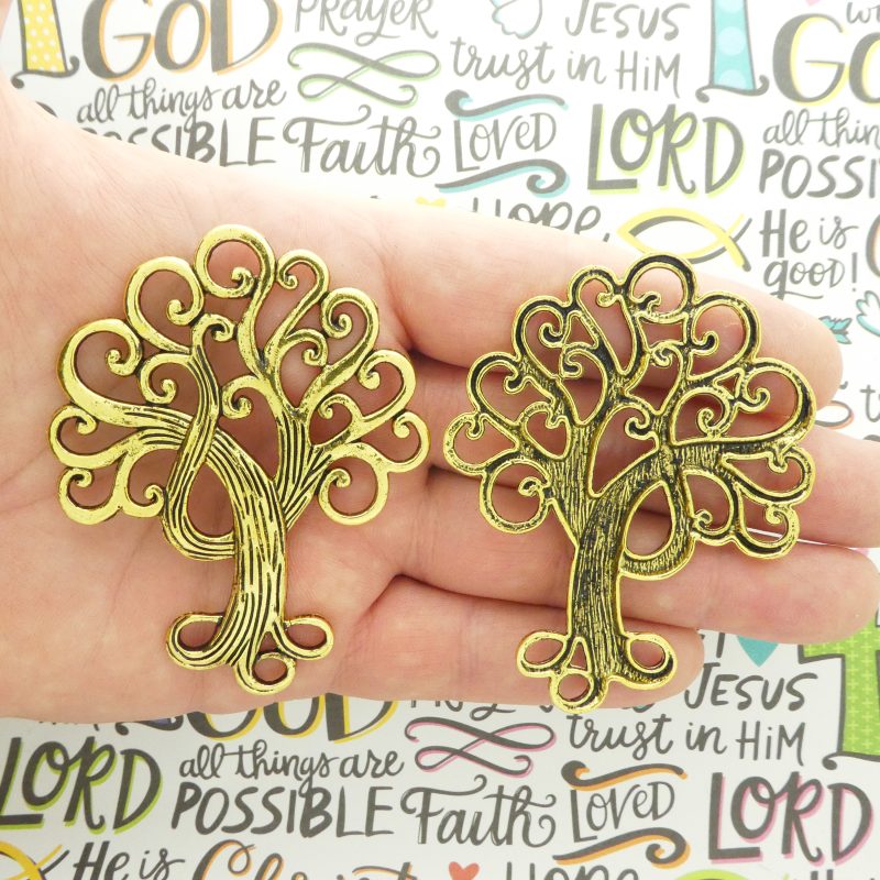 Gold Tree of Life Charm Pendant