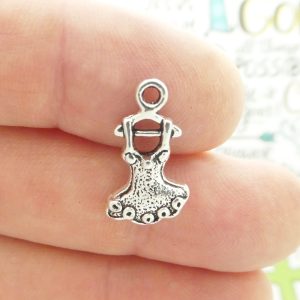 10 Tutu Ballet Charm Ballerina Silver by TIJC SP1883