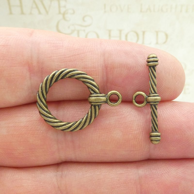 bronze rope toggle clasp
