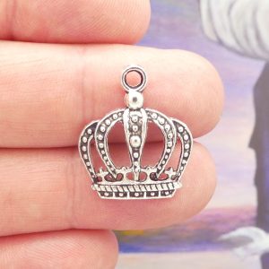 Silver Crown Charm