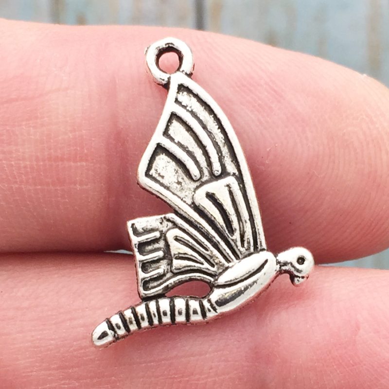 Silver Dragonfly Charm