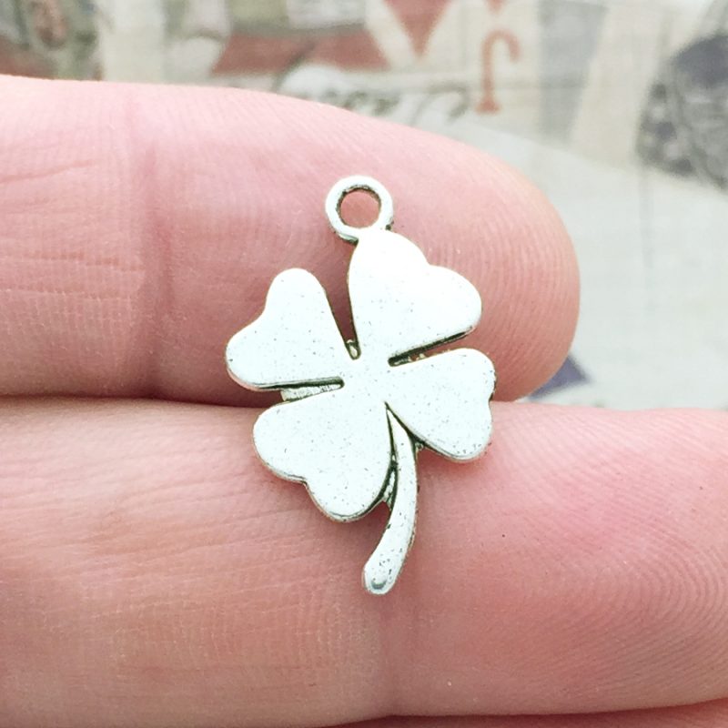 Four Leaf Clover Charm Silver