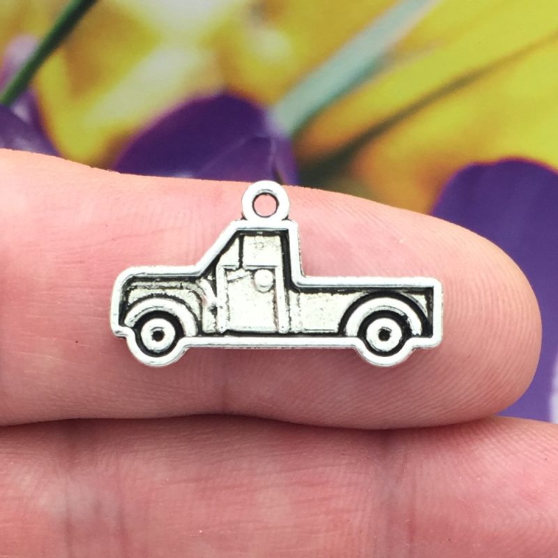 8 Pickup Truck Charm Silver by TIJC SP0597 - Image 3