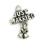 Silver Just Married Charm