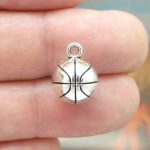 Silver Basketball Charm