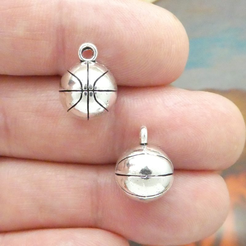 Basketball Charm Silver