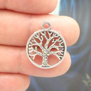Silver Tree Charm