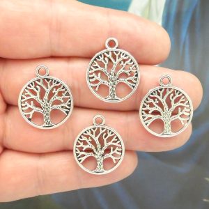 Silver Tree Charm Pendant