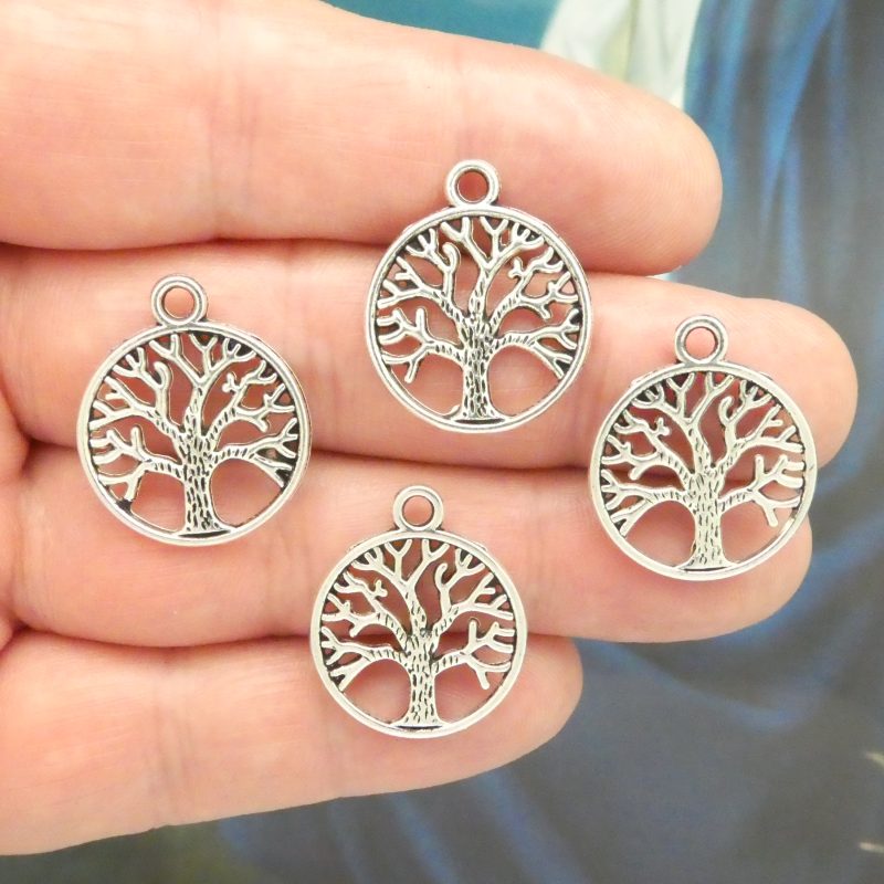 Silver Tree Charm Pendant