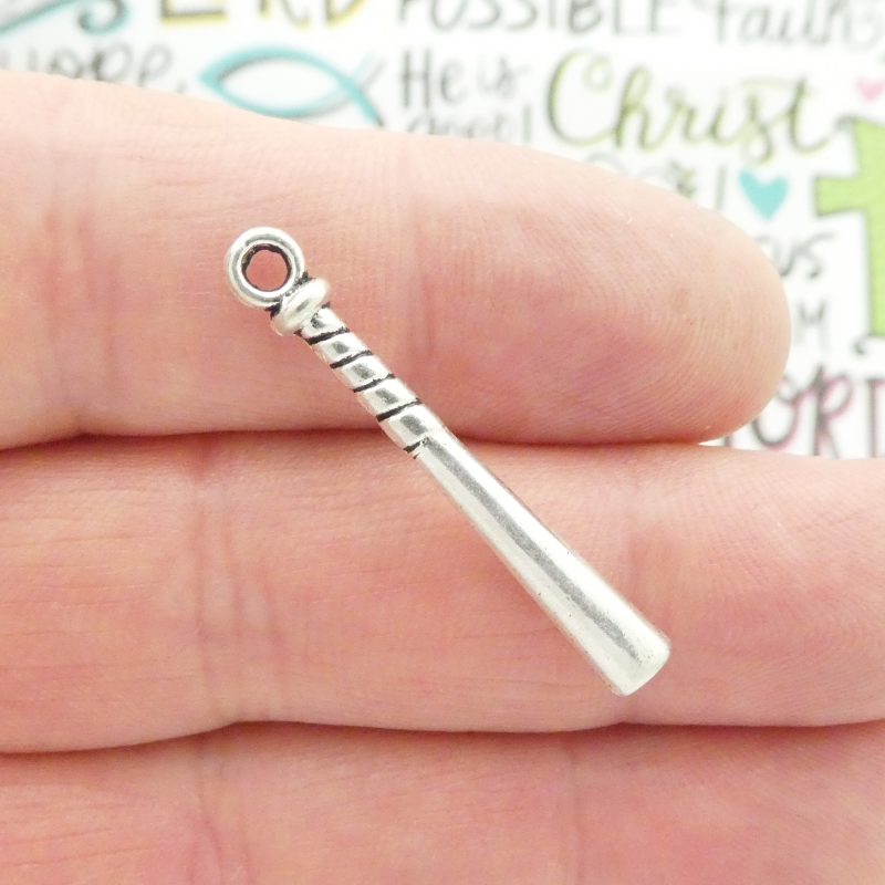 Silver Baseball Charm