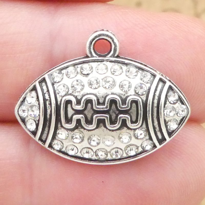 Silver Football Charm