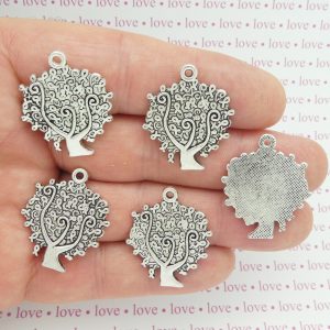 Awareness Ribbon Tree Charms Bulk