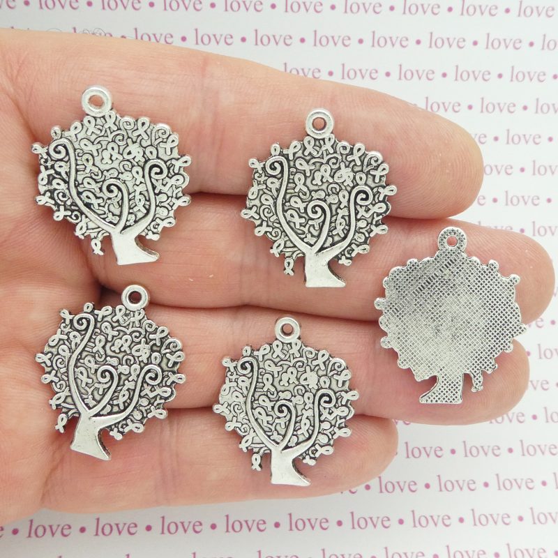 Awareness Ribbon Tree Charms Bulk