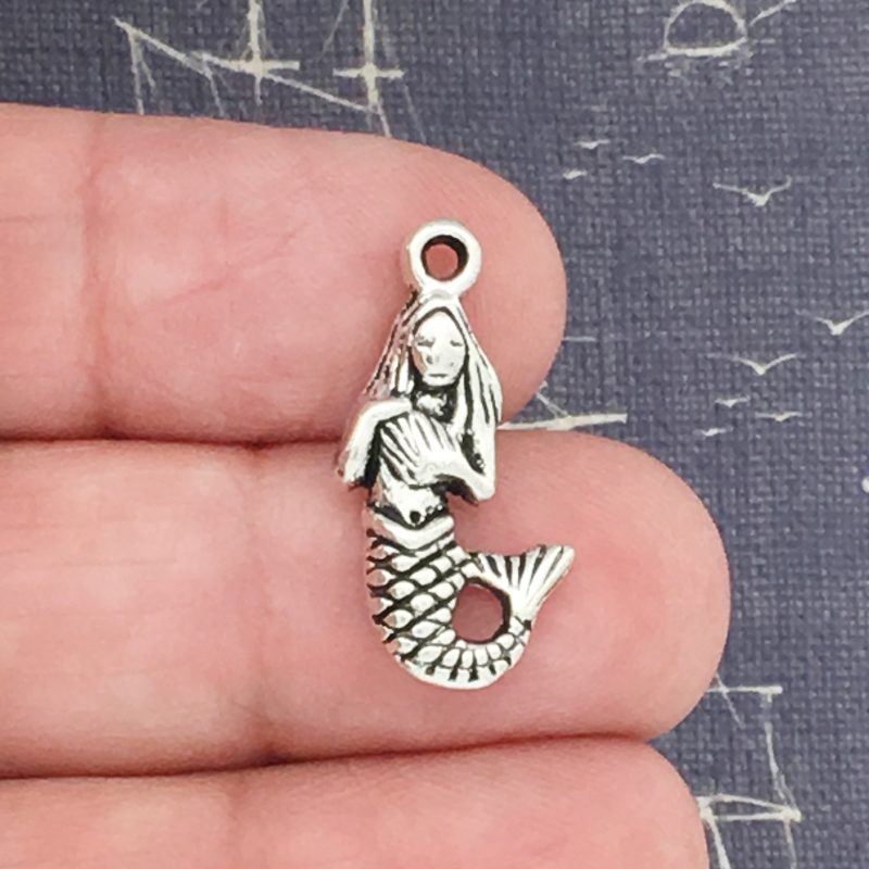 Silver Mermaid Charm