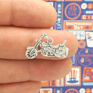 Silver Motorcycle Charm
