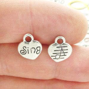 Silver Music Charm