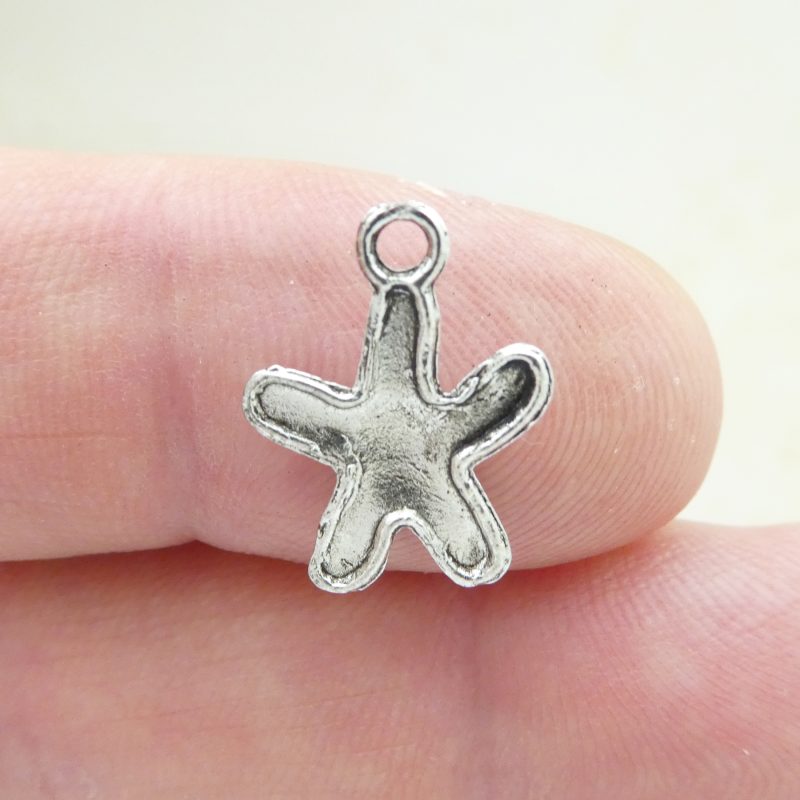 20 Silver Starfish Charm Small by TIJC SP0365 - Image 4