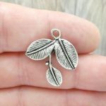 Silver Leaf Charm