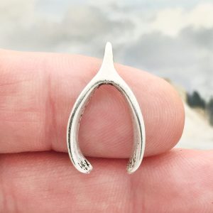 Wishbone Charm Silver