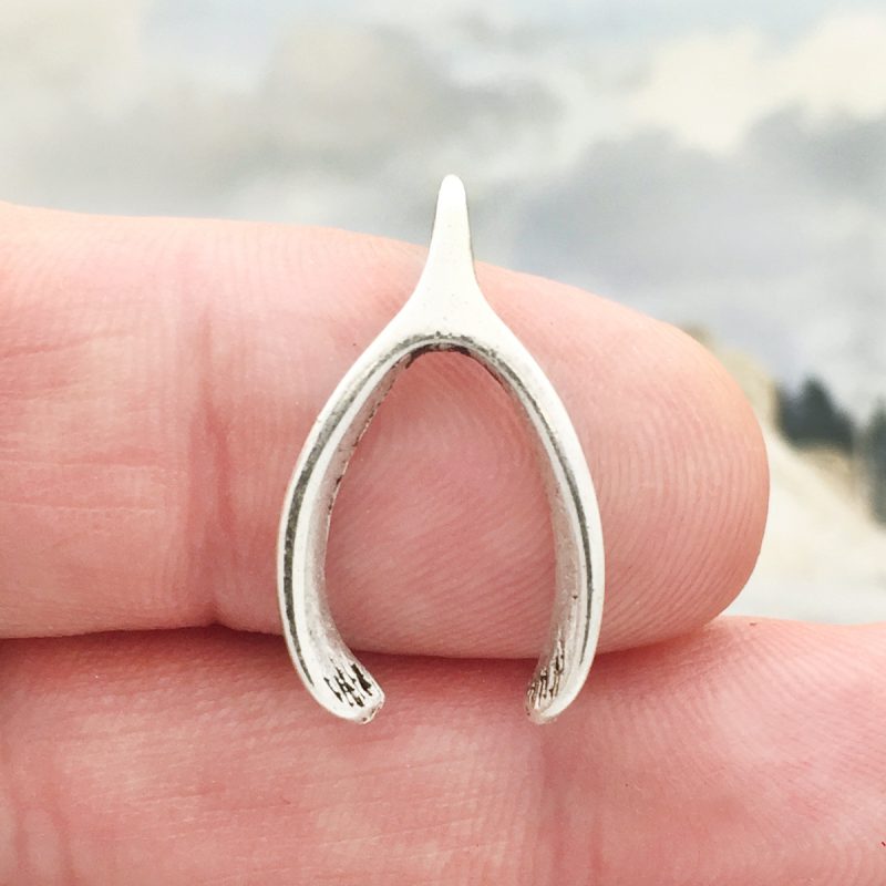 Wishbone Charm Silver