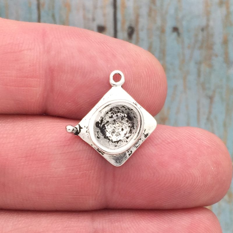 4 Silver Graduation Cap Charm by TIJC SP1052 - Image 2