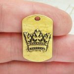 Gold Crown Charm Pendant
