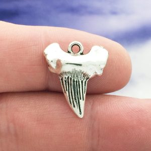 Shark Tooth Charm Silver