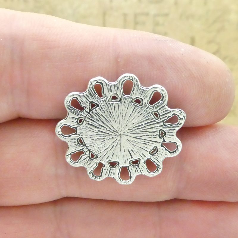 5 Oval Silver Picture Charm Bracelet Connector by TIJC SP1896 - Image 5