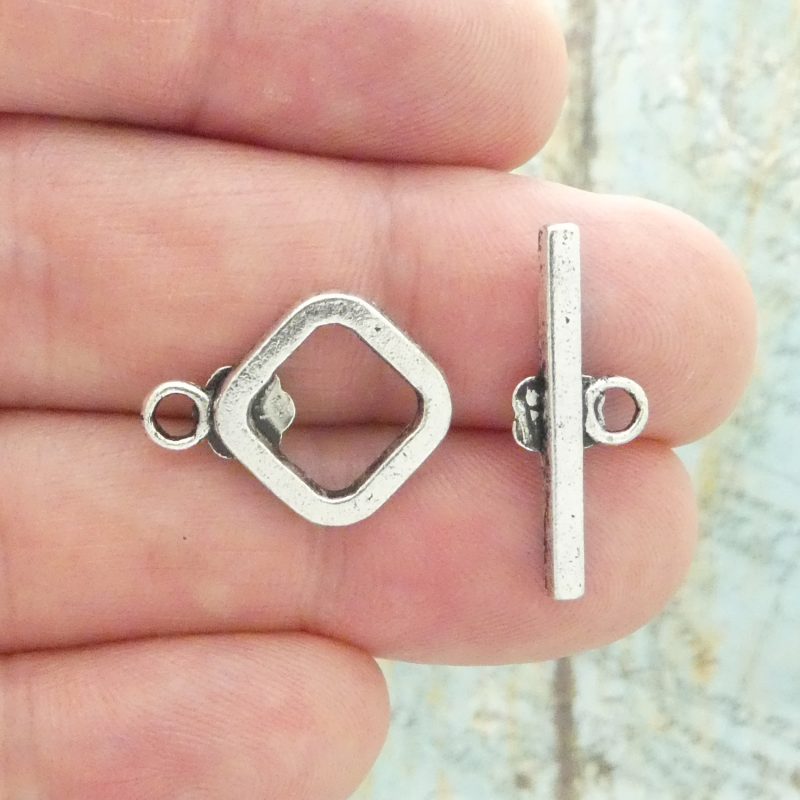 BULK 20 Sets Silver Toggle Clasp 20x15mm by TIJC SPT003B - Image 2