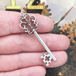 Skeleton Key Charm Pendant