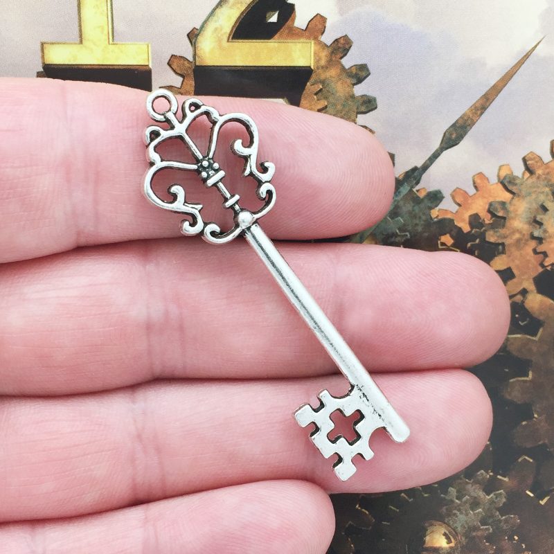 Skeleton Key Charm Pendant