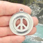 Peace Sign Charm Pendant