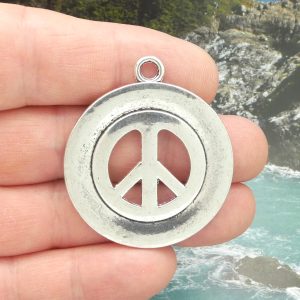 Peace Sign Charm Pendant