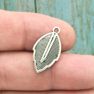 Silver Leaf Charm Pendant