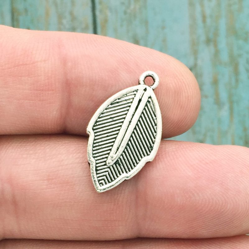 Silver Leaf Charm Pendant