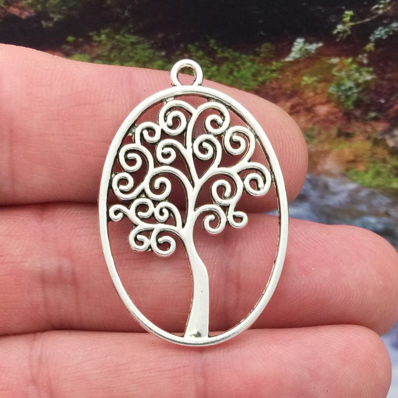 Silver Tree Charm Pendant