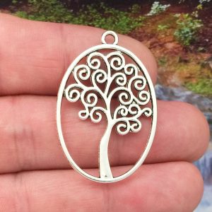 Silver Tree Charm
